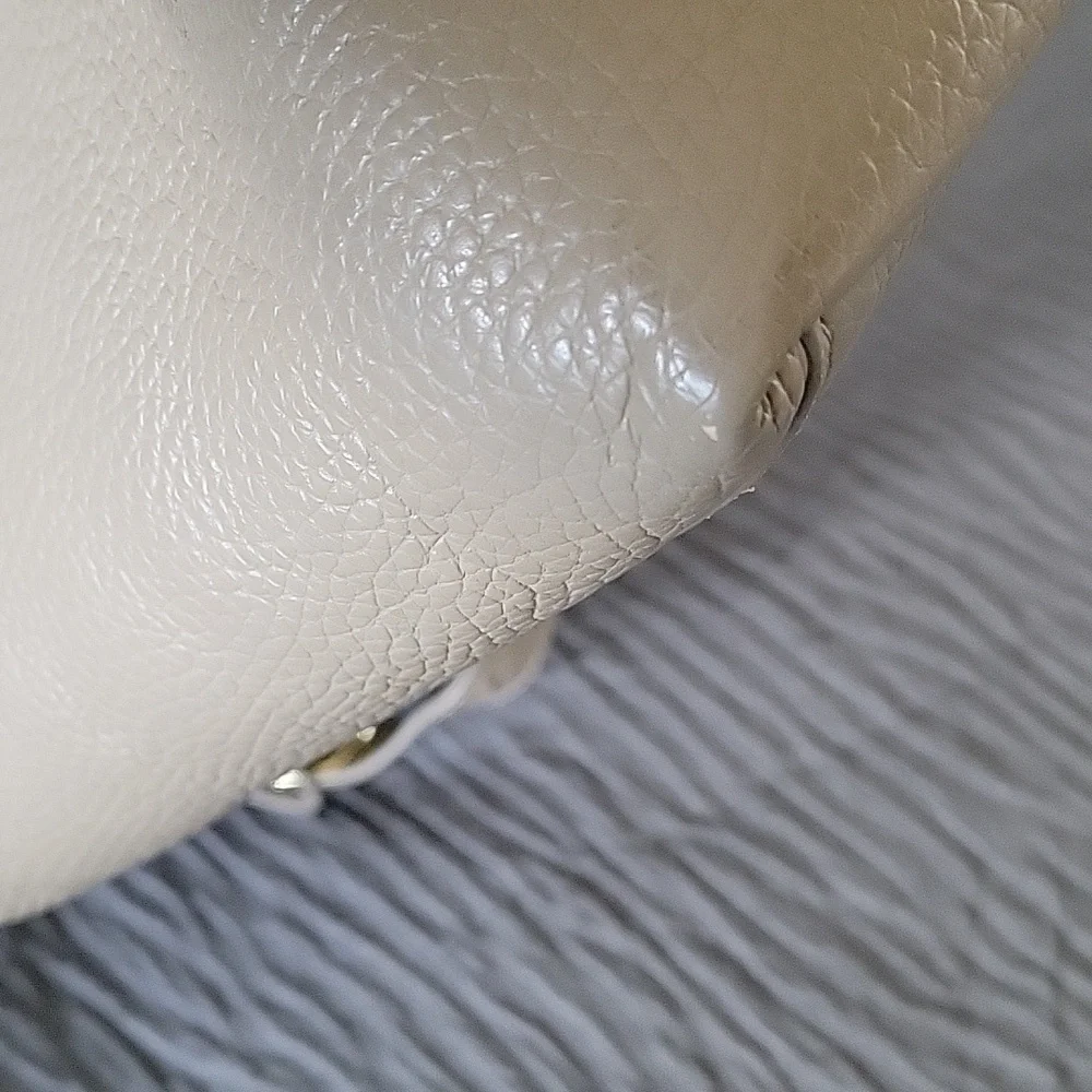 Cuyana Taupe Pebble Leather Tote